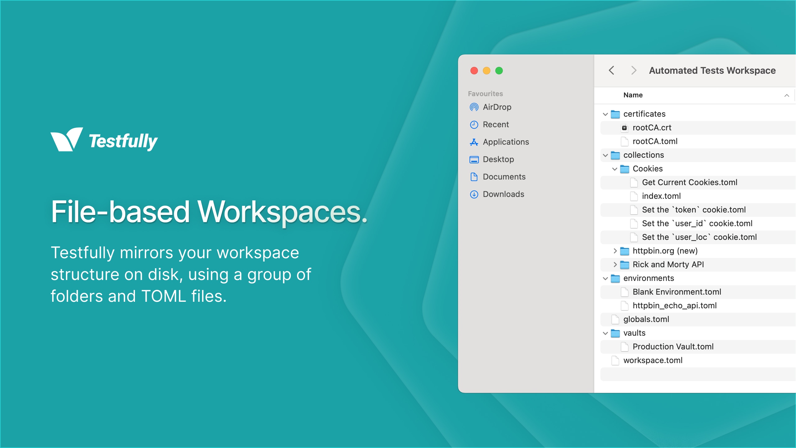 Example of a file-based workspace