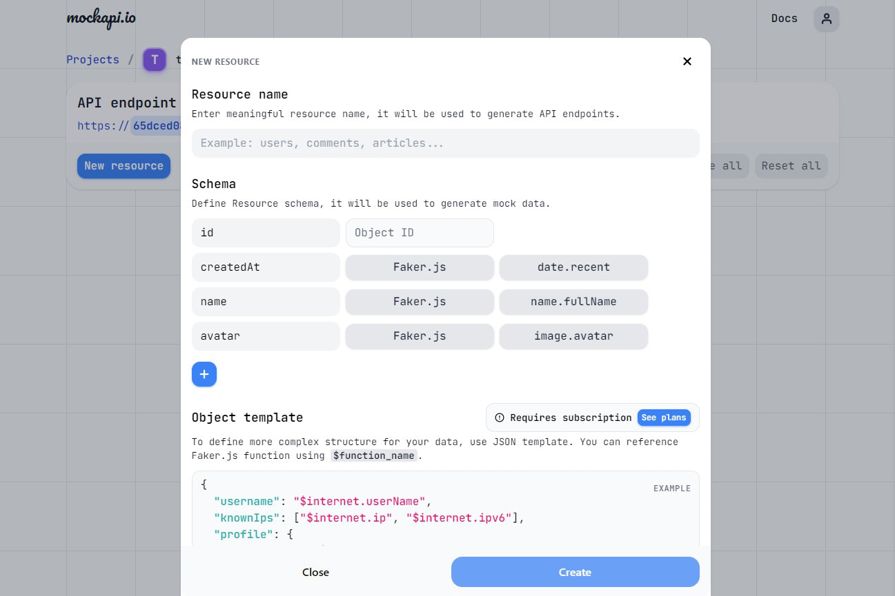 MockAPI, a tool for creating mock APIs and severs