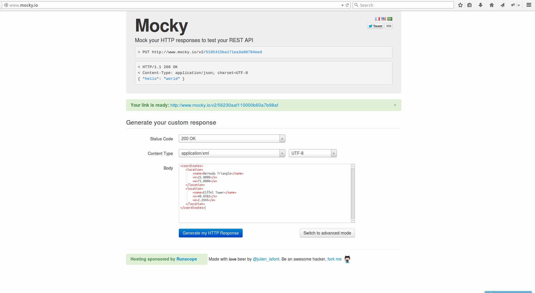 Mocky, a tool for building mock servers
