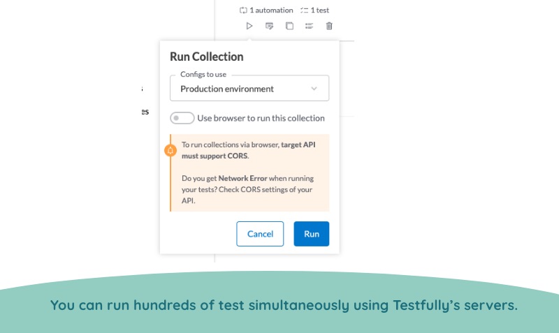 Run tests via Testfully servers