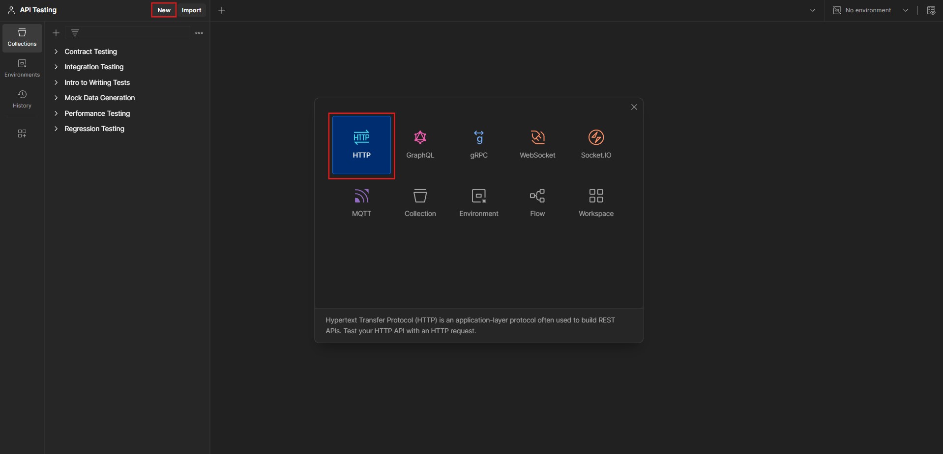 Creating a new request in Postman