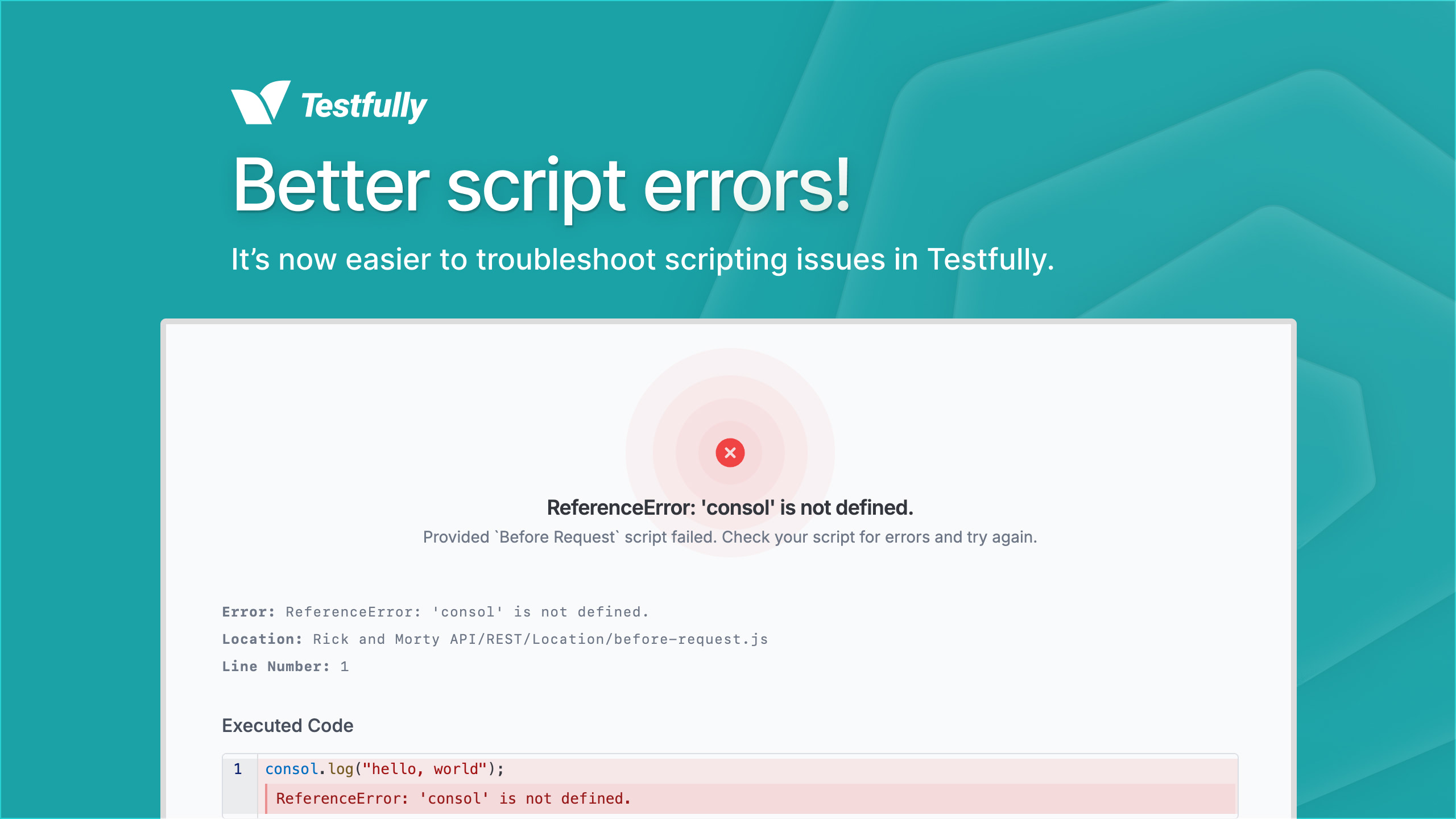script errors in Testfully